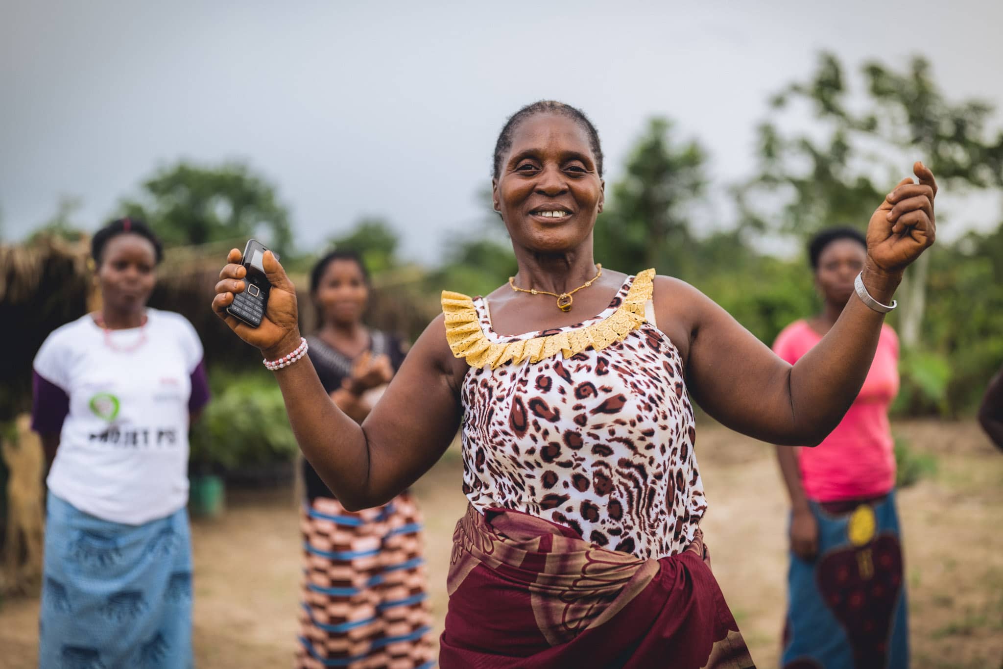 Proud cocoa producer wife in the nawa region of cote d’ivoire