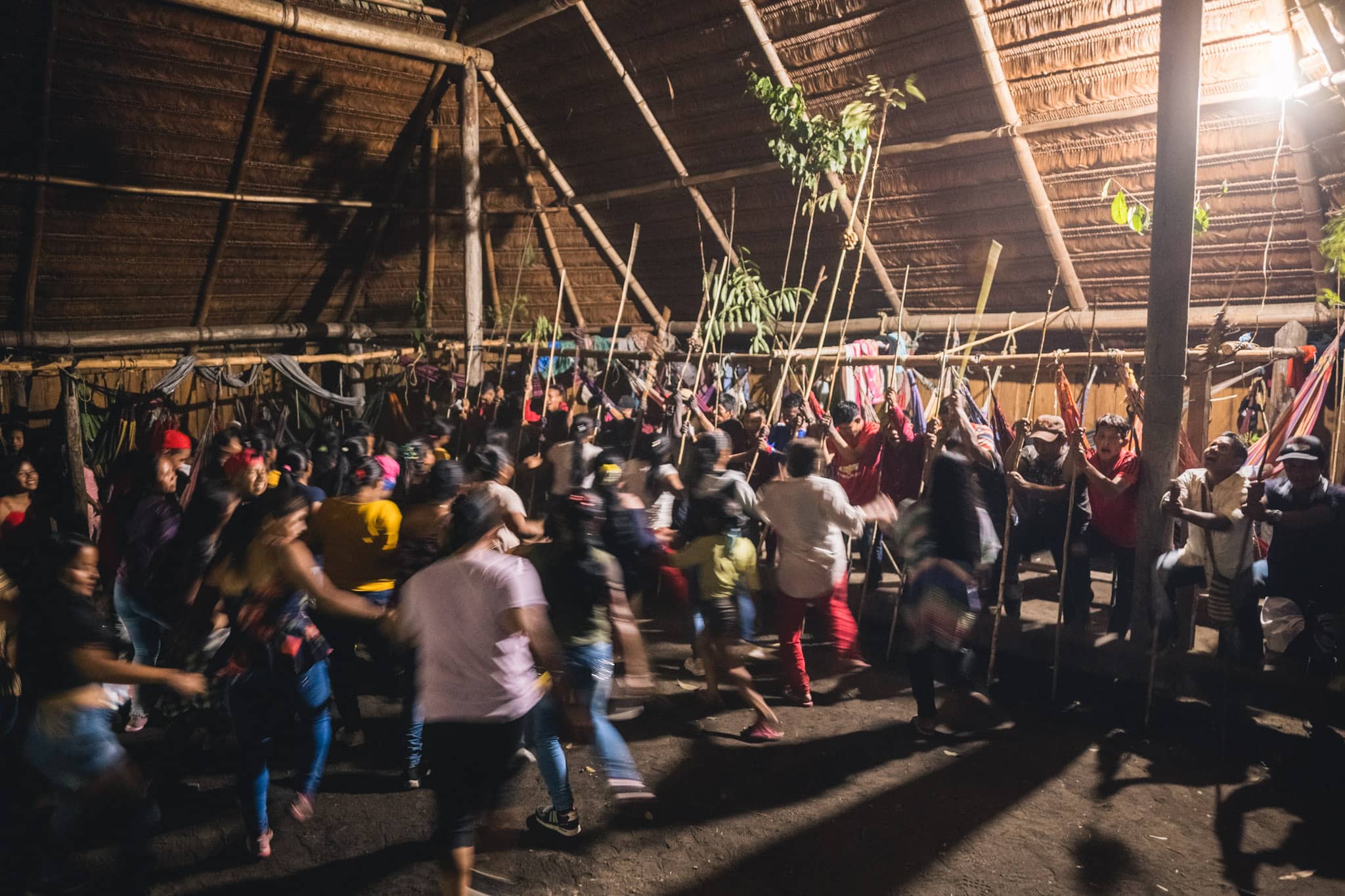 traditional indigenous baile in the colombian amazon