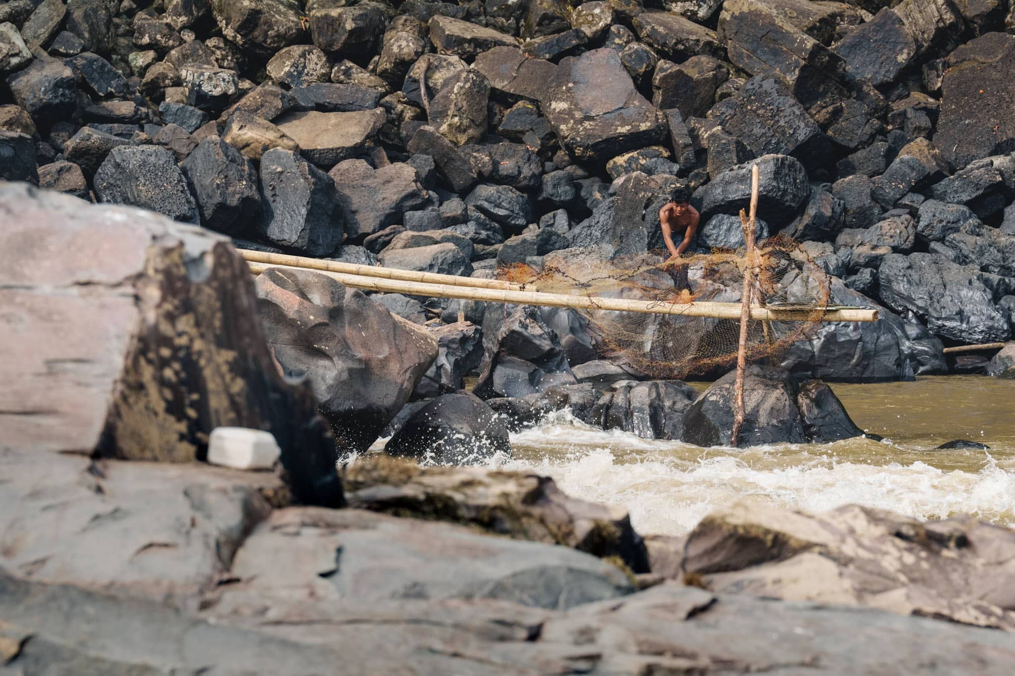 commercial fishing in the colombian amazon