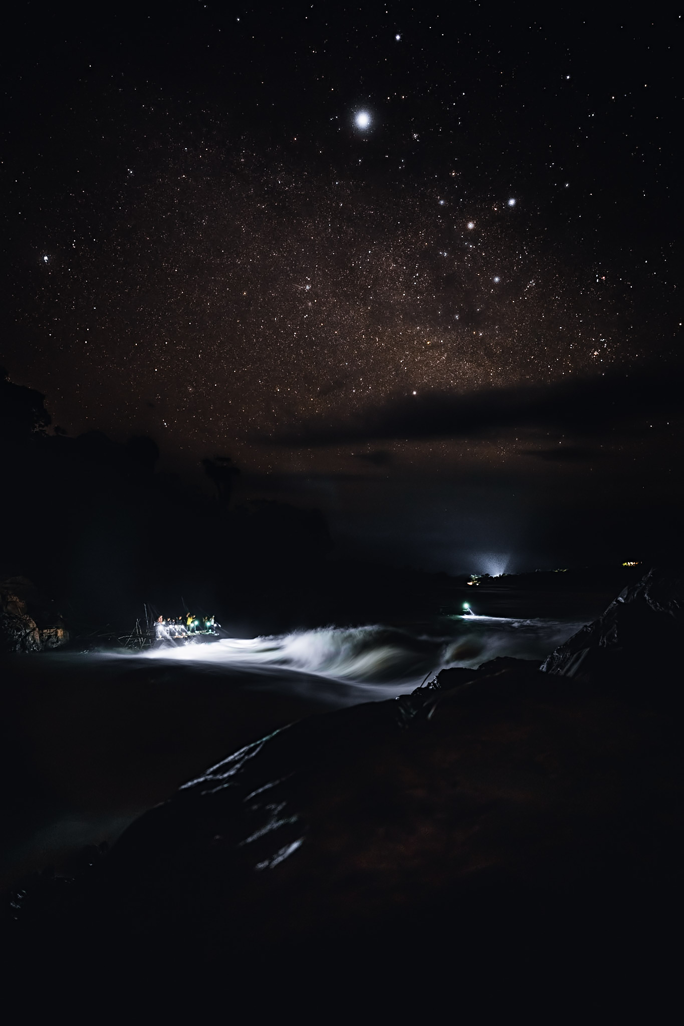 night fishing and stars in the colombian amazon 
